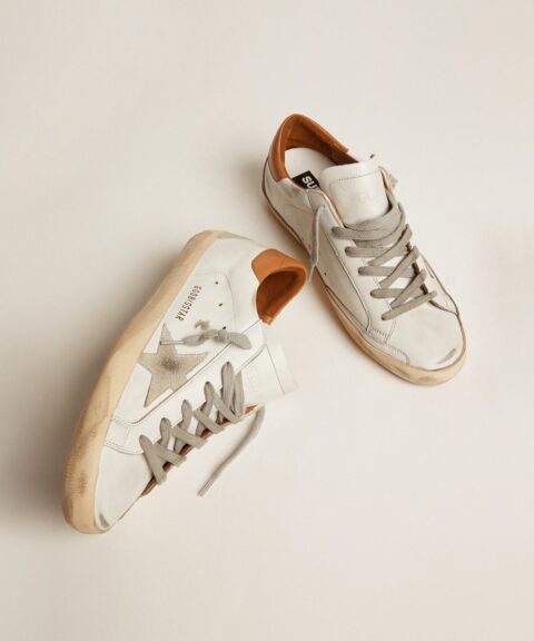 Women's Super-Star sneakers with suede star and brown heel tab