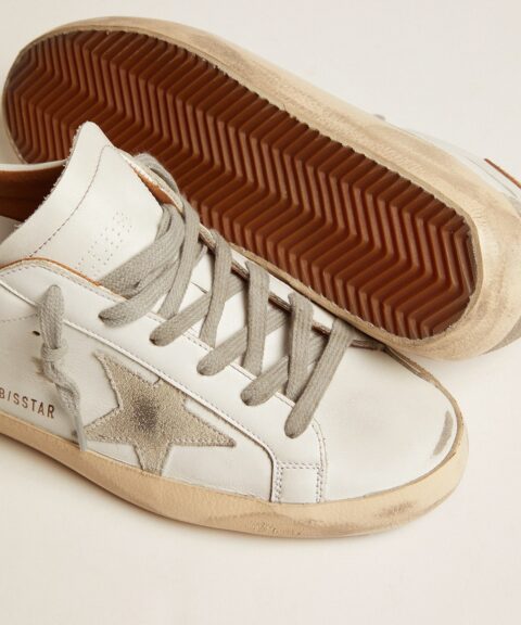 Women's Super-Star sneakers with suede star and brown heel tab