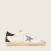 Women's Super-Star with silver glitter star and brown glitter heel tab