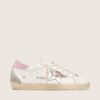 Women's Super-Star with silver leather star and pink heel tab