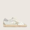 Women's Super-Star with gray star and silver glitter heel tab