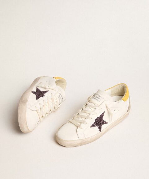 Women's Bio-based Super-Star with red glitter star and leather heel tab