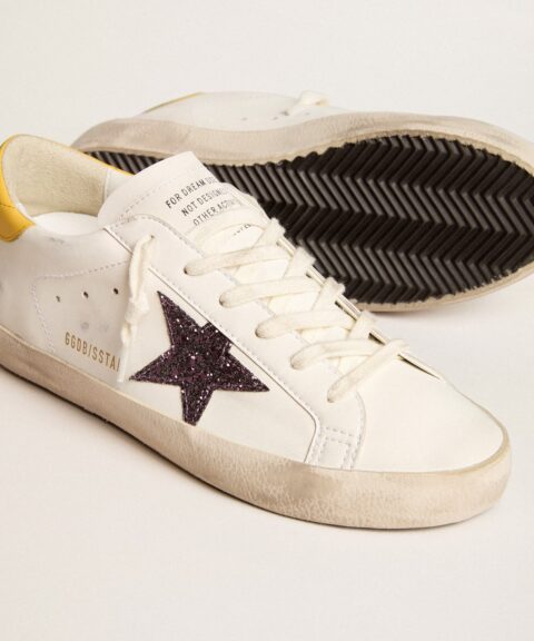 Women's Bio-based Super-Star with red glitter star and leather heel tab