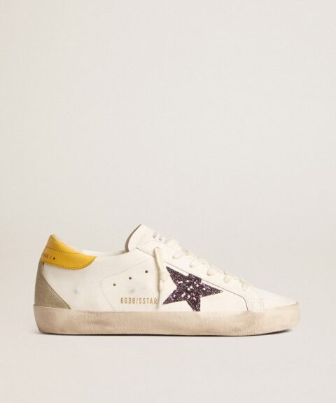 Women's Bio-based Super-Star with red glitter star and leather heel tab