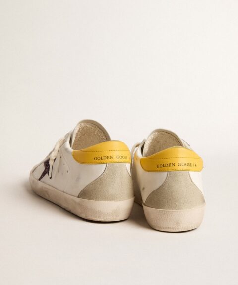 Women's Bio-based Super-Star with red glitter star and leather heel tab