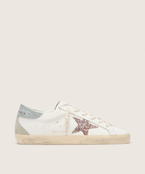 Women's Super-Star LTD with multicolor glitter star and suede heel tab