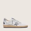 Women's Ball Star in nappa with silver glitter star and heel tab